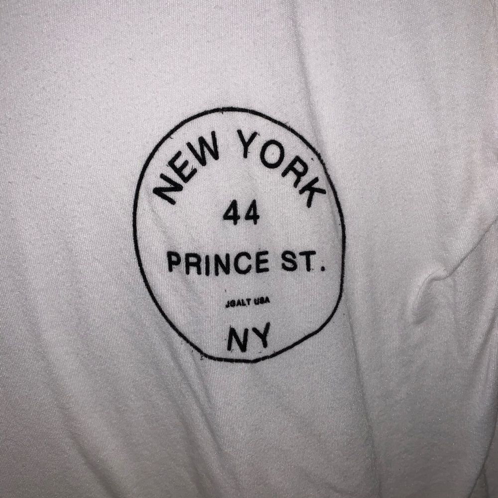 Brandy Melville Basic White NY Tee